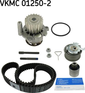 SKF VKMC 01250-2 - Водяной насос + комплект зубчатого ремня ГРМ autospares.lv