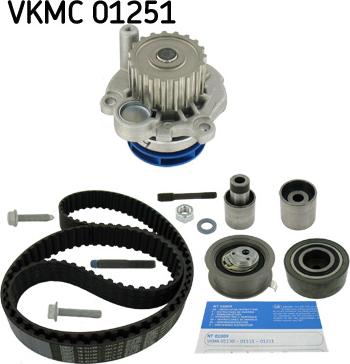 SKF VKMC 01251 - Водяной насос + комплект зубчатого ремня ГРМ autospares.lv