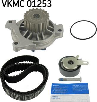 SKF VKMC 01253 - Водяной насос + комплект зубчатого ремня ГРМ autospares.lv
