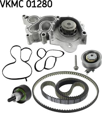 SKF VKMC 01280 - Водяной насос + комплект зубчатого ремня ГРМ autospares.lv