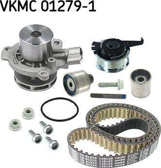 SKF VKMC 01279-1 - Водяной насос + комплект зубчатого ремня ГРМ autospares.lv