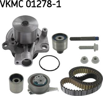 SKF VKMC 01278-1 - Водяной насос + комплект зубчатого ремня ГРМ autospares.lv