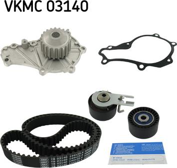 SKF VKMC 03140 - Водяной насос + комплект зубчатого ремня ГРМ autospares.lv