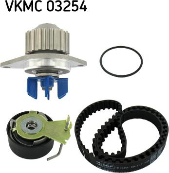 SKF VKMC 03254 - Водяной насос + комплект зубчатого ремня ГРМ autospares.lv