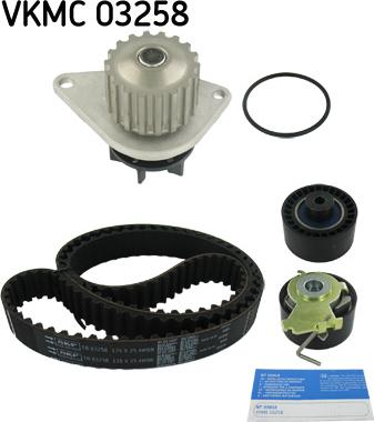 SKF VKMC 03258 - Водяной насос + комплект зубчатого ремня ГРМ autospares.lv