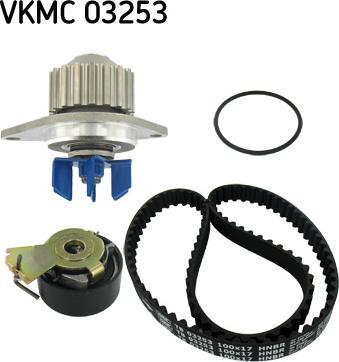 SKF VKMC 03253 - Водяной насос + комплект зубчатого ремня ГРМ autospares.lv