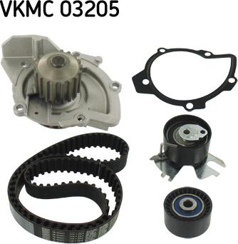 SKF VKMC 03205 - Водяной насос + комплект зубчатого ремня ГРМ autospares.lv