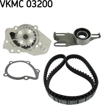 SKF VKMC 03200 - Водяной насос + комплект зубчатого ремня ГРМ autospares.lv