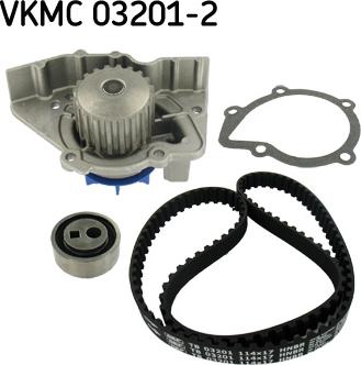 SKF VKMC 03201-2 - Водяной насос + комплект зубчатого ремня ГРМ autospares.lv