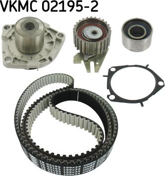 SKF VKMC 02195-2 - Водяной насос + комплект зубчатого ремня ГРМ autospares.lv