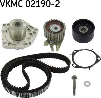 SKF VKMC 02190-2 - Водяной насос + комплект зубчатого ремня ГРМ autospares.lv