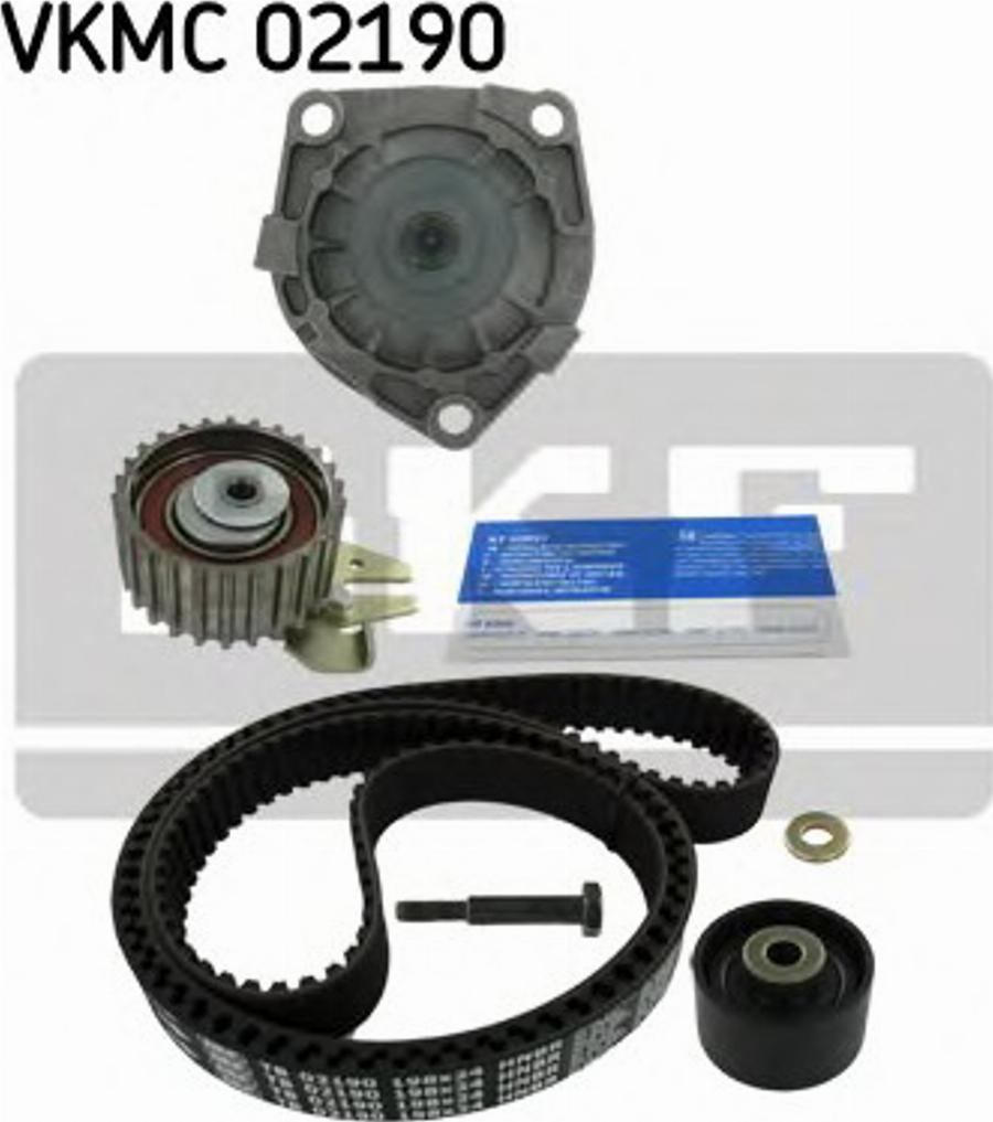 SKF VKMC 02190 - Водяной насос + комплект зубчатого ремня ГРМ autospares.lv