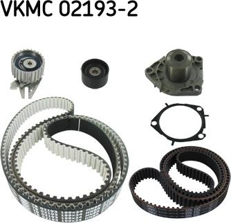 SKF VKMC 02193-2 - Водяной насос + комплект зубчатого ремня ГРМ autospares.lv