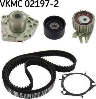 SKF VKMC 02197-2 - Водяной насос + комплект зубчатого ремня ГРМ autospares.lv