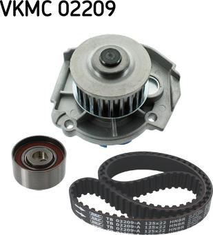 SKF VKMC 02209 - Водяной насос + комплект зубчатого ремня ГРМ autospares.lv