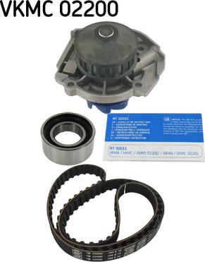 SKF VKMC 02200 - Водяной насос + комплект зубчатого ремня ГРМ autospares.lv