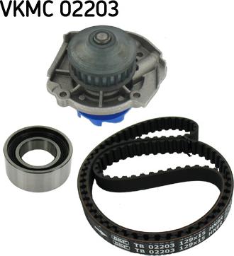 SKF VKMC 02203 - Водяной насос + комплект зубчатого ремня ГРМ autospares.lv