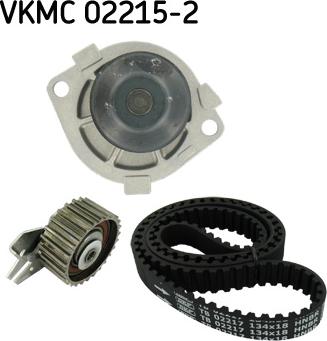 SKF VKMC 02215-2 - Водяной насос + комплект зубчатого ремня ГРМ autospares.lv