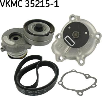 SKF VKMC 35215-1 - Водяной насос + комплект ручейковых ремней autospares.lv
