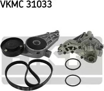 SKF VKMC 31033 - Водяной насос + комплект ручейковых ремней autospares.lv