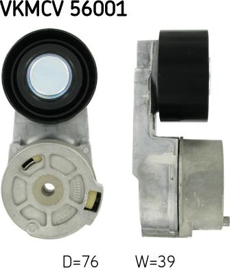 SKF VKMCV 56001 - Ролик, поликлиновый ремень autospares.lv