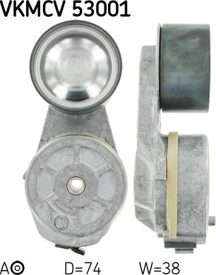 SKF VKMCV 53001 - Ролик, поликлиновый ремень autospares.lv