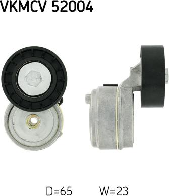 SKF VKMCV 52004 - Ролик, поликлиновый ремень autospares.lv