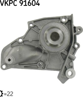 SKF VKPC 91604 - Водяной насос autospares.lv