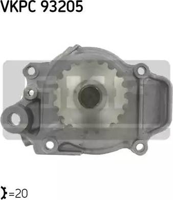 SKF VKPC 93205 - Водяной насос autospares.lv