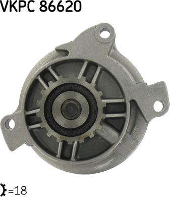 SKF VKPC 86620 - Водяной насос autospares.lv