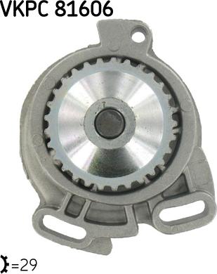 SKF VKPC 81606 - Водяной насос autospares.lv