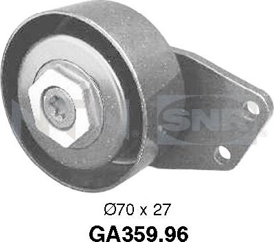 SNR GA359.96 - Ролик, поликлиновый ремень autospares.lv