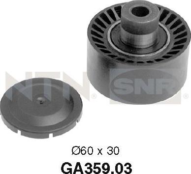 SNR GA359.03 - Ролик, поликлиновый ремень autospares.lv