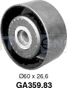SNR GA359.83 - Ролик, поликлиновый ремень autospares.lv