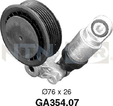 SNR GA354.07 - Ролик, поликлиновый ремень autospares.lv