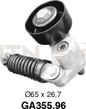 SNR GA355.96 - Ролик, поликлиновый ремень autospares.lv