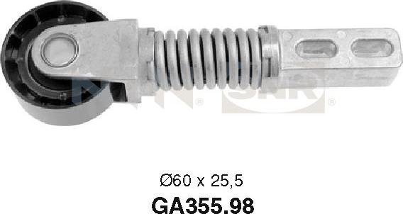 SNR GA355.98 - Ролик, поликлиновый ремень autospares.lv