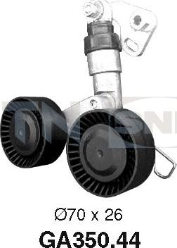 SNR GA350.44 - Ролик, поликлиновый ремень autospares.lv
