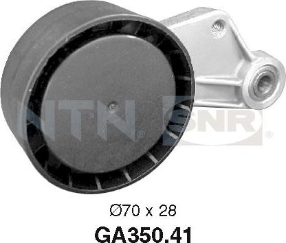 SNR GA350.41 - Ролик, поликлиновый ремень autospares.lv