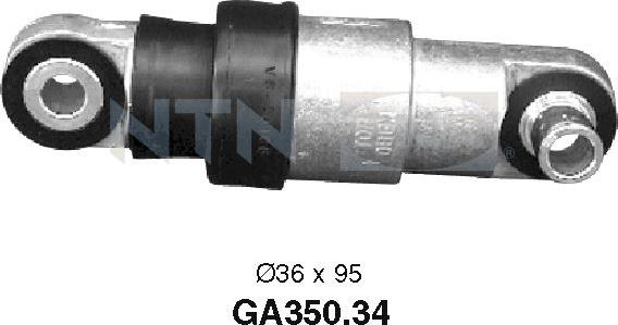 SNR GA350.34 - Ролик, поликлиновый ремень autospares.lv