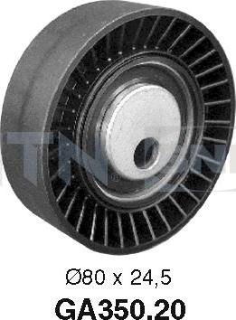 SNR GA350.20 - Ролик, поликлиновый ремень autospares.lv