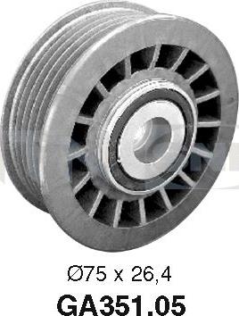 SNR GA351.05 - Ролик, поликлиновый ремень autospares.lv
