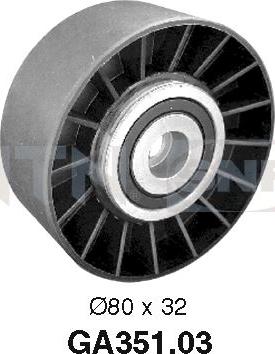SNR GA351.03 - Ролик, поликлиновый ремень autospares.lv