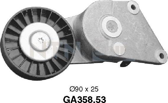 SNR GA358.53 - Ролик, поликлиновый ремень autospares.lv