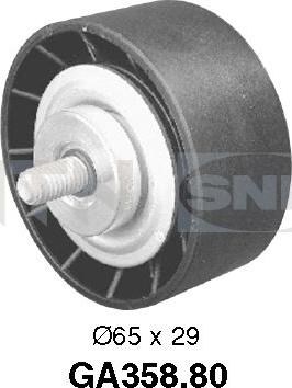 SNR GA358.80 - Ролик, поликлиновый ремень autospares.lv