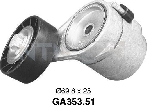 SNR GA353.51 - Ролик, поликлиновый ремень autospares.lv