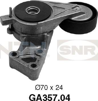 SNR GA357.04 - Ролик, поликлиновый ремень autospares.lv