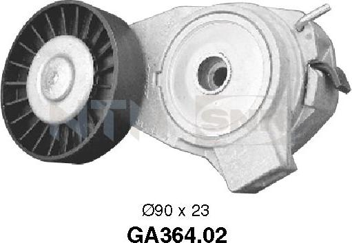 SNR GA364.02 - Ролик, поликлиновый ремень autospares.lv