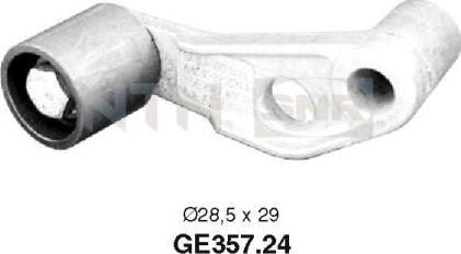 SNR GE357.24 - Направляющий ролик, зубчатый ремень ГРМ autospares.lv