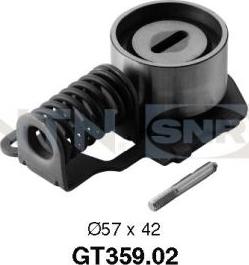 SNR GT359.02 - Натяжной ролик, зубчатый ремень ГРМ autospares.lv